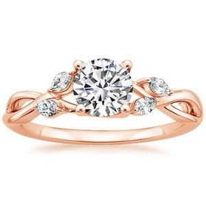 Rose gold womens wedding rings