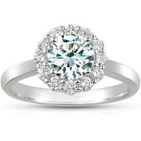 Lotus wedding ring set