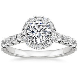 Diamond white gold wedding rings