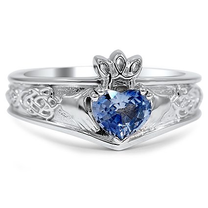 claddagh celtic ring rings engagement custom brilliantearth inspired irish sapphire brilliant earth gold heart stone topaz designed hands zoom