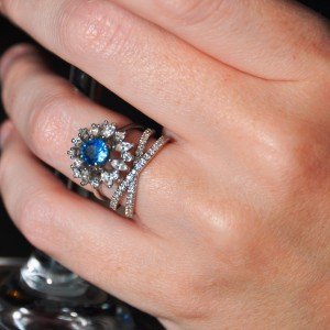 Joint wedding and engagement rings