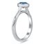 Bezel Engagement Ring with Etched Band, smallside view