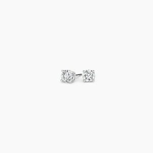 Diamond Flat Back Stud Earrings 1/4 ct tw Round 14K White Gold