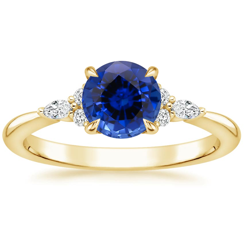 Sapphire Nadia Diamond Ring in 18K Yellow Gold