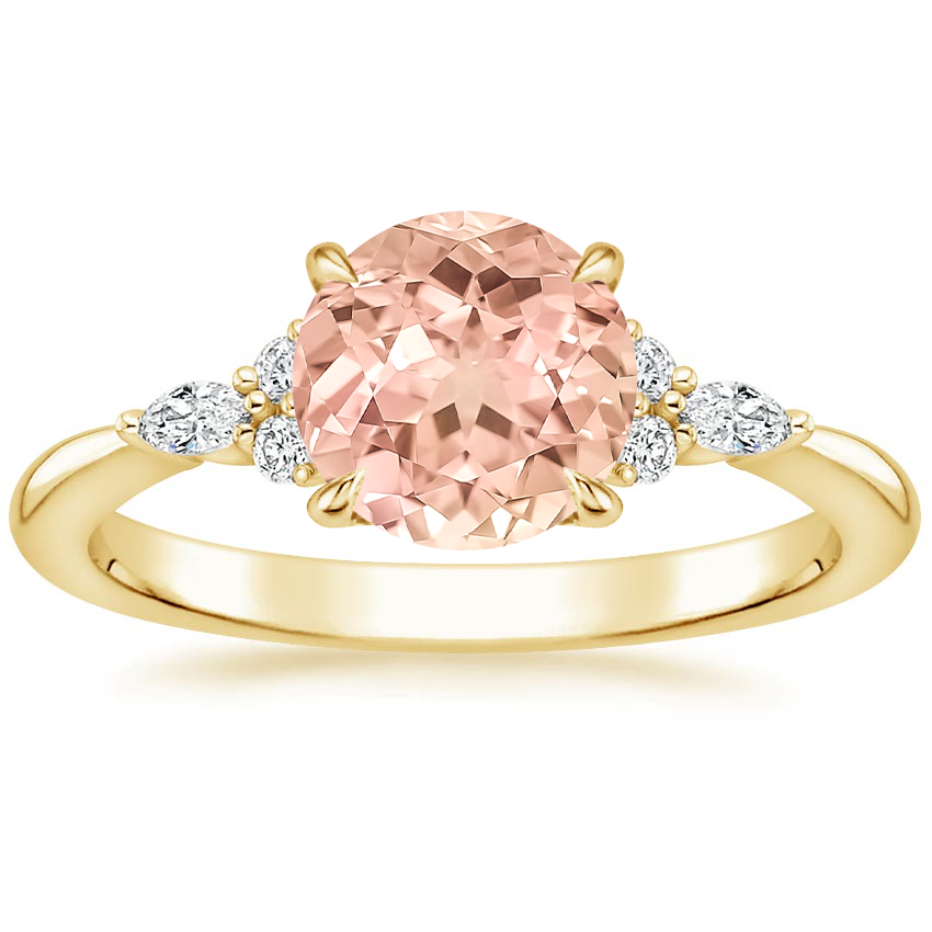 Lab Grown Sapphire Nadia Diamond Ring in 18K Yellow Gold