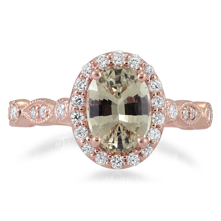 Custom Tiara Halo Diamond Ring Brilliant Earth