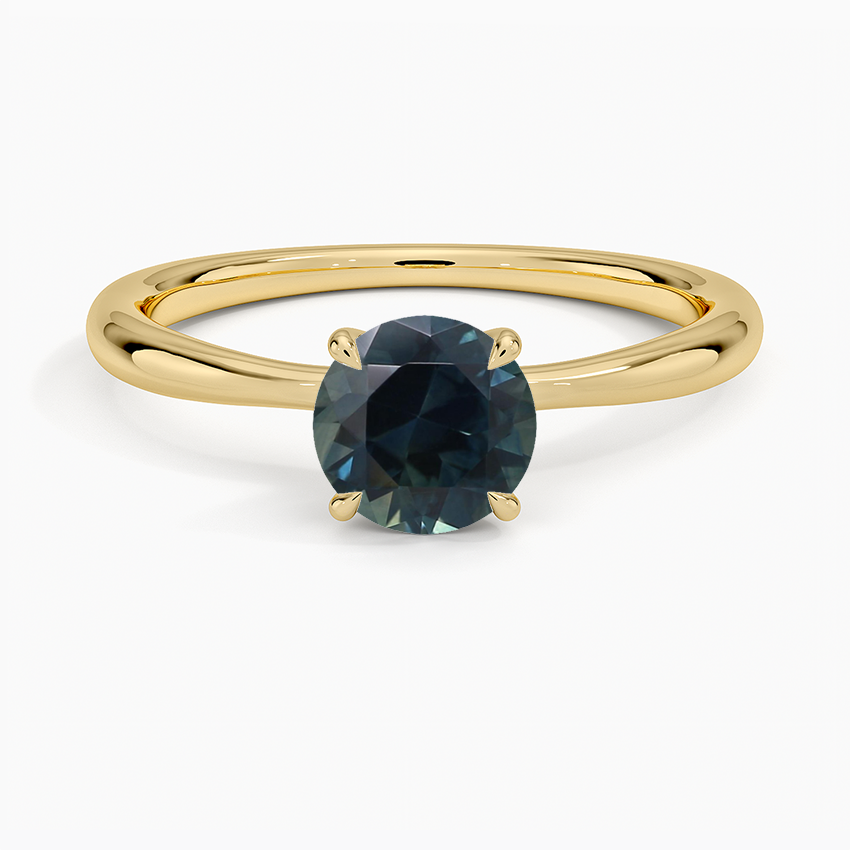 Sapphire 2mm Freesia Solitaire Ring in 18K Yellow Gold