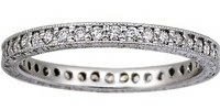 Engraved Diamond Eternity Band