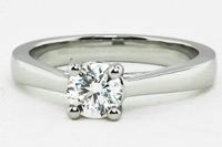 Petite Tapered Trellis Diamond Engagement Ring