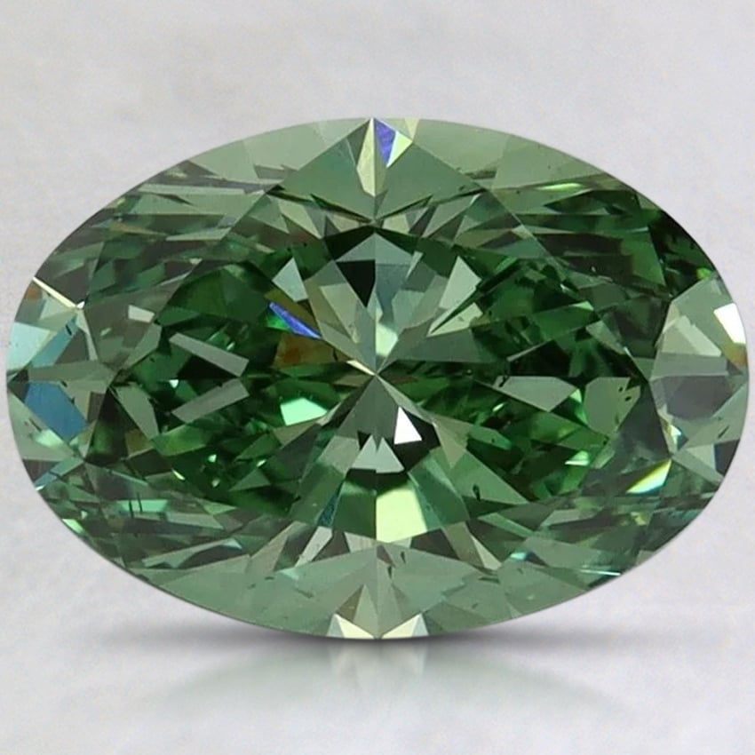 2.14 Ct. Fancy Vivid Pacific Green Oval Lab Grown Diamond