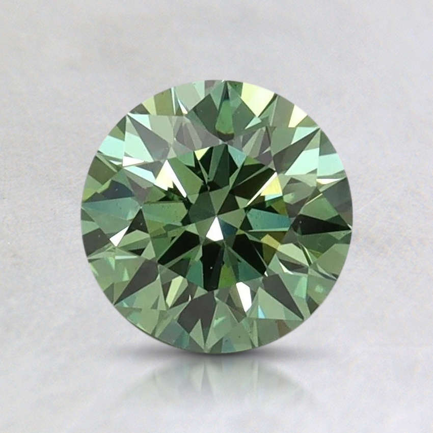 0.94 Ct. Fancy Vivid Pacific Green Round Lab Grown Diamond
