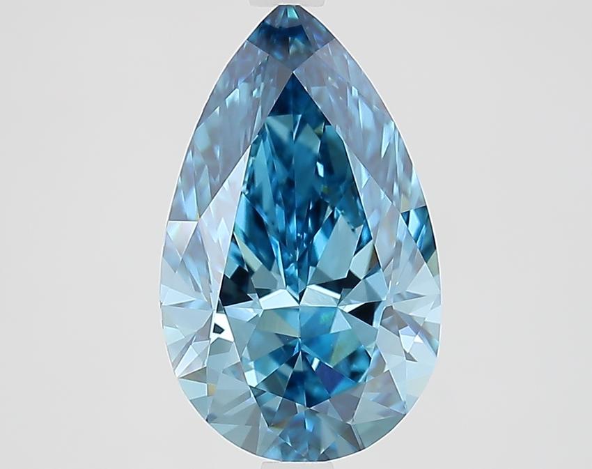 3.05 Ct. Fancy Vivid Blue Pear Lab Grown Diamond