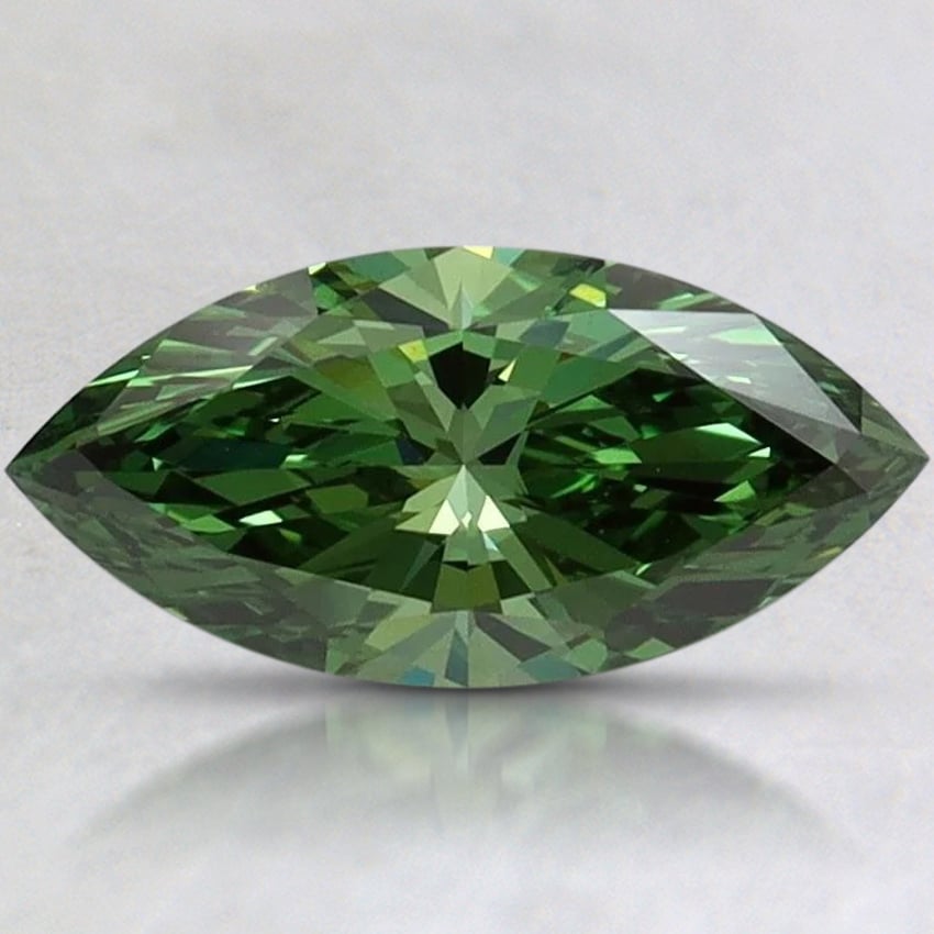 0.82 Ct. Fancy Vivid Pacific Green Marquise Lab Grown Diamond