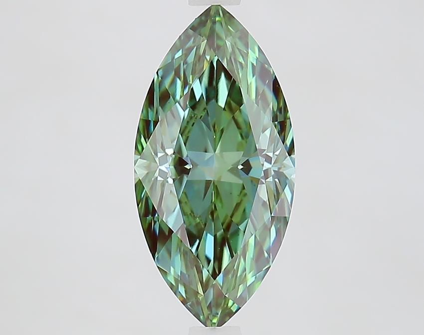 2.52 Ct. Fancy Vivid Green Marquise Lab Grown Diamond