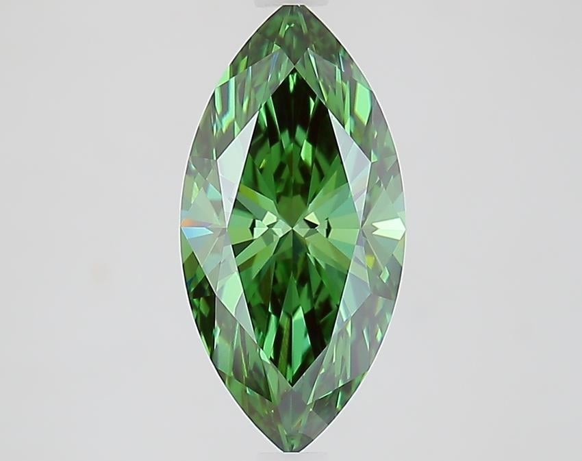 2.01 Ct. Fancy Vivid Green Marquise Lab Grown Diamond