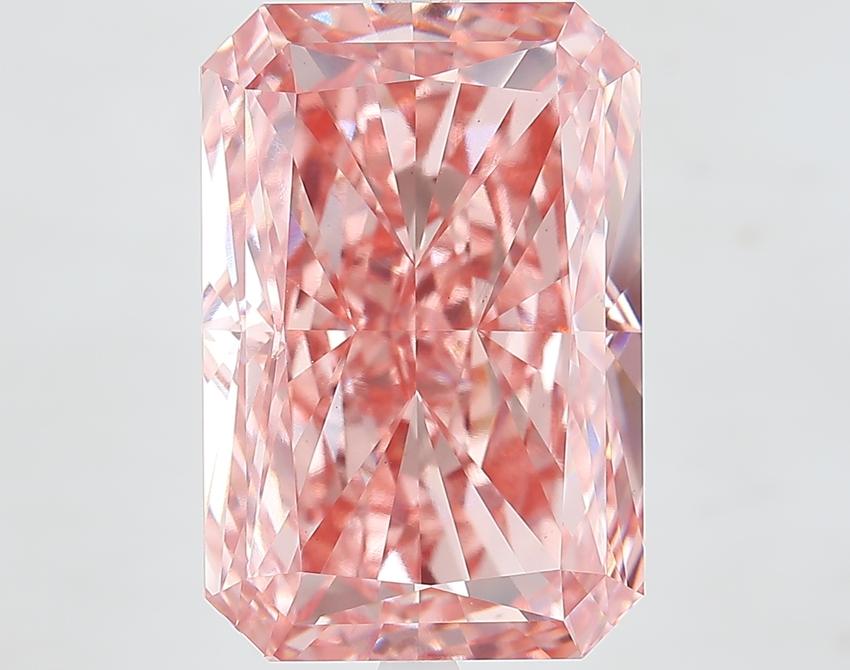 10.49 Ct. Fancy Vivid Pink Radiant Lab Grown Diamond