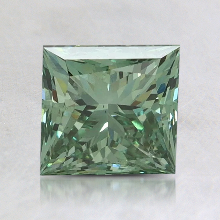 1.70 Ct. Fancy Vivid Pacific Green Princess Lab Grown Diamond