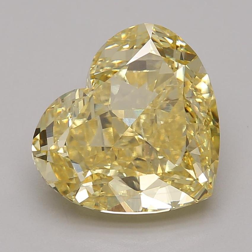 5.63 Ct. Fancy Vivid Yellow Heart Lab Grown Diamond