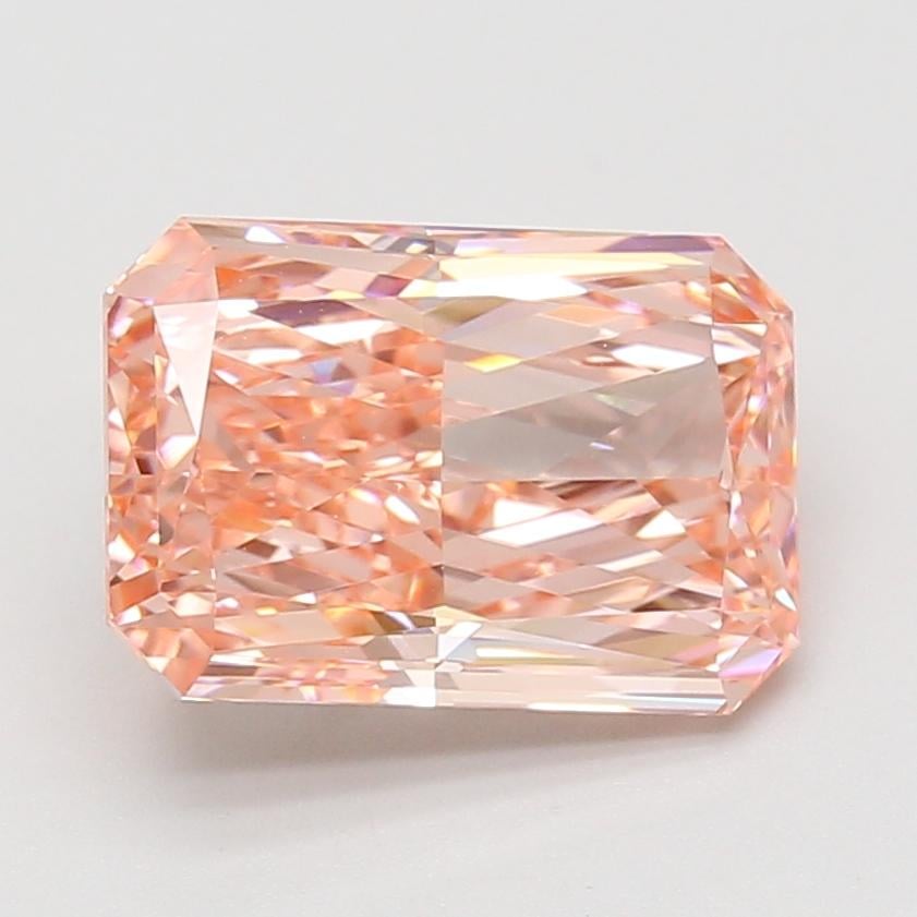 4.08 Ct. Fancy Vivid Pink Radiant Lab Grown Diamond