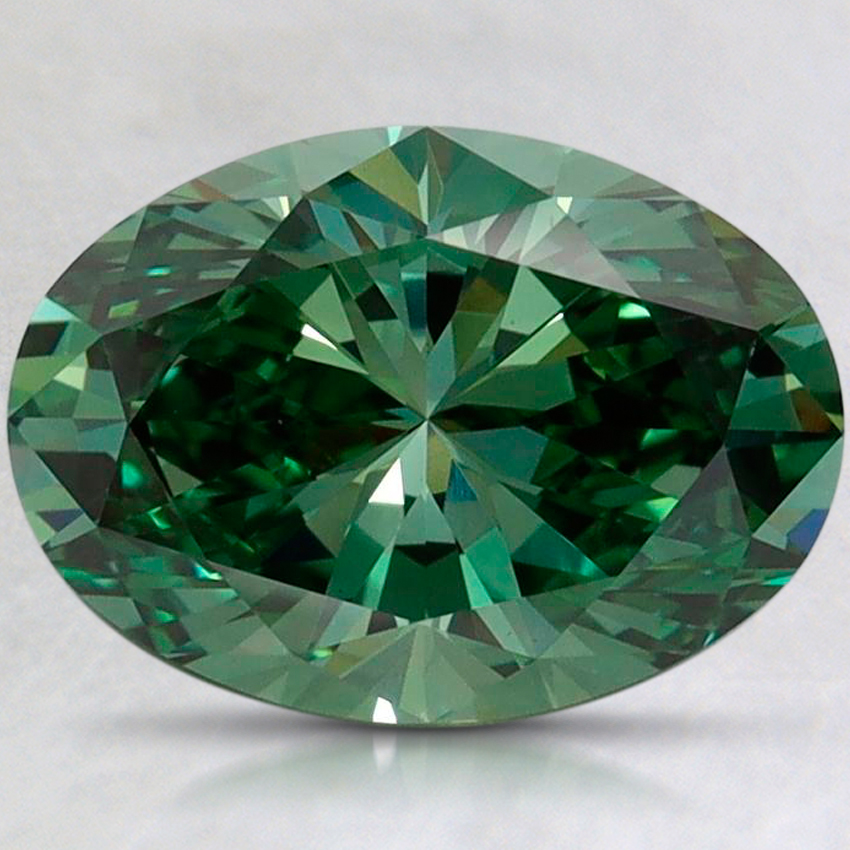 2.03 Ct. Fancy Vivid Pacific Green Oval Lab Grown Diamond