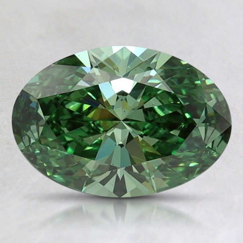 1.29 Ct. Fancy Vivid Pacific Green Oval Lab Grown Diamond