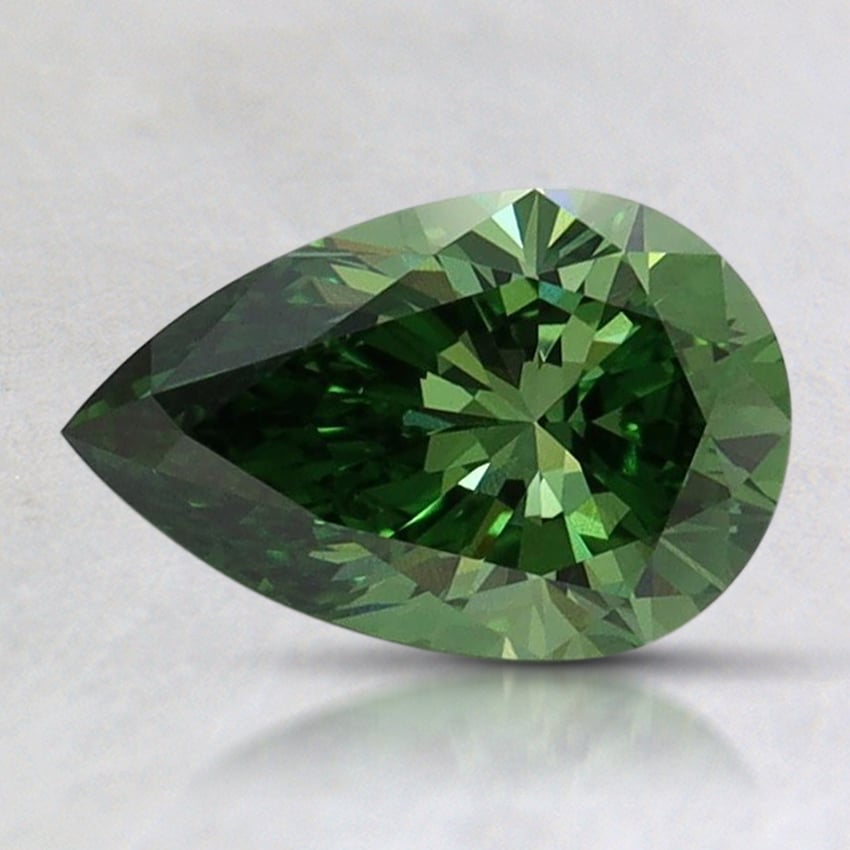 1.04 Ct. Fancy Vivid Pacific Green Pear Lab Grown Diamond