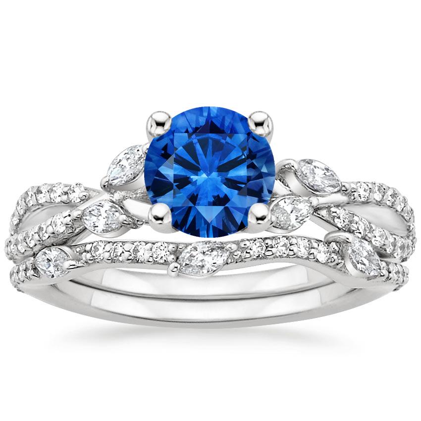 Sapphire Luxe Willow Bridal Set (1/2 ct. tw.) in 18K White Gold