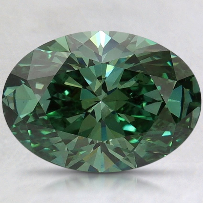 2.01 Ct. Fancy Vivid Pacific Green Oval Lab Grown Diamond
