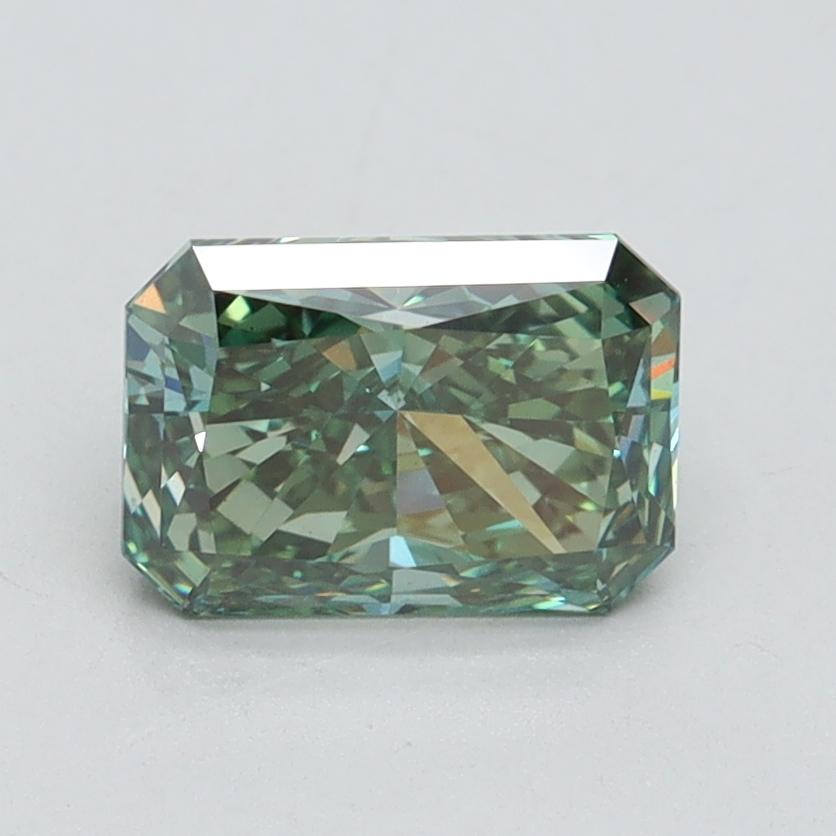 1.28 Ct. Fancy Vivid Green Radiant Lab Grown Diamond