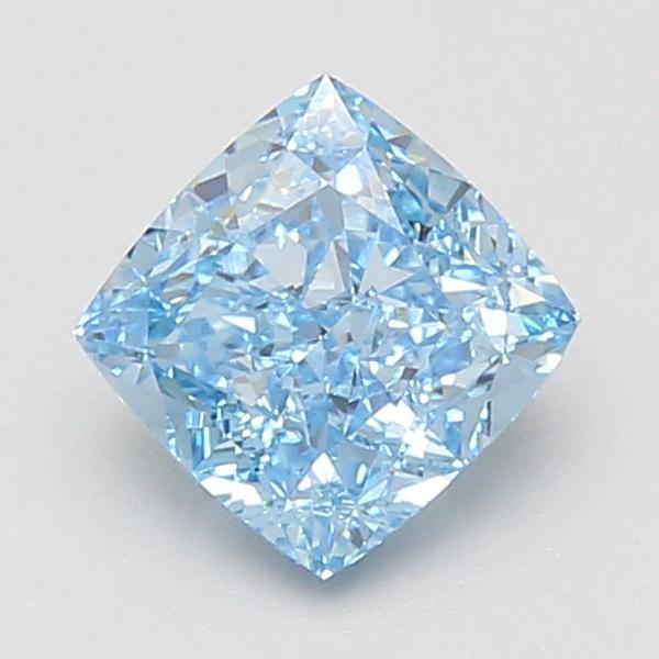 1.53 Ct. Fancy Vivid Blue Cushion Lab Grown Diamond