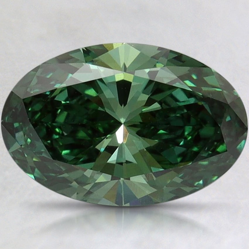 2.01 Ct. Fancy Vivid Pacific Green Oval Lab Grown Diamond