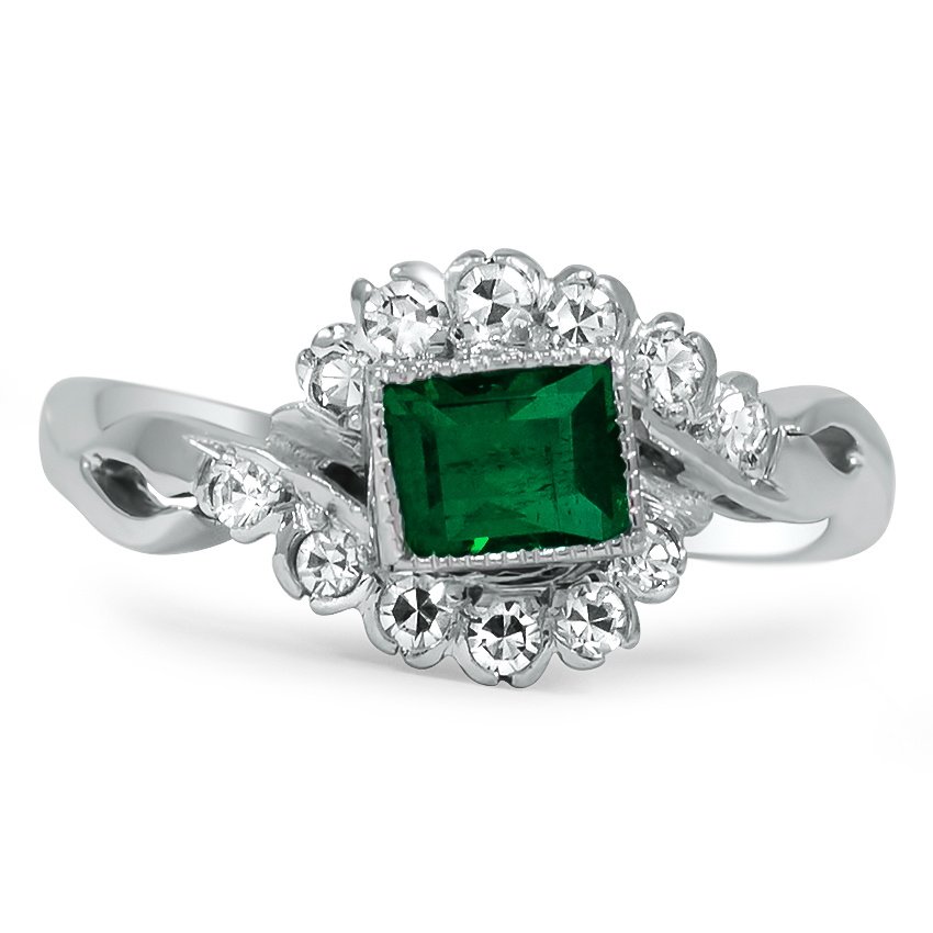 Retro Emerald Vintage Ring Isra Brilliant Earth