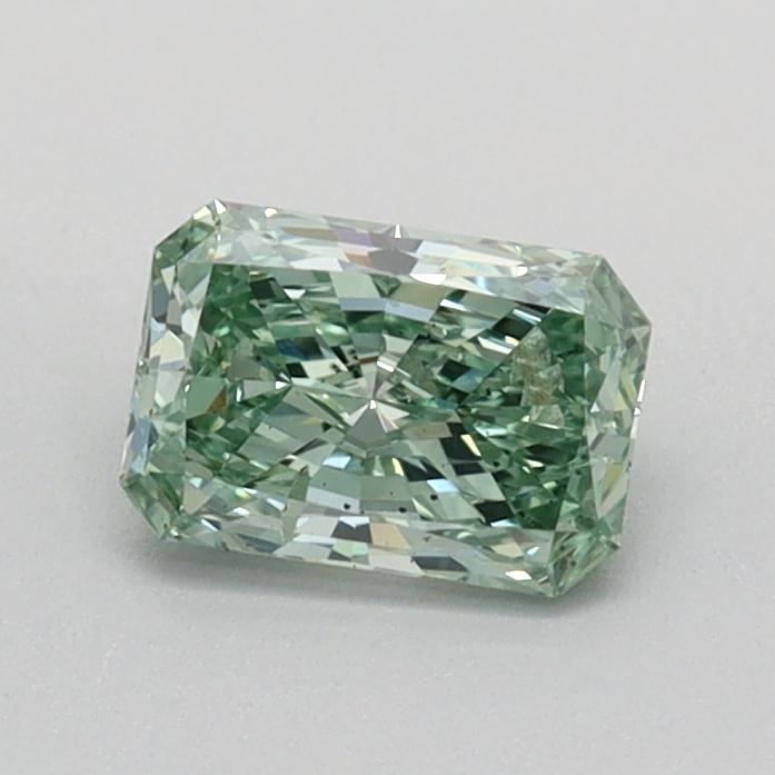 0.46 Ct. Fancy Vivid Green Radiant Lab Grown Diamond