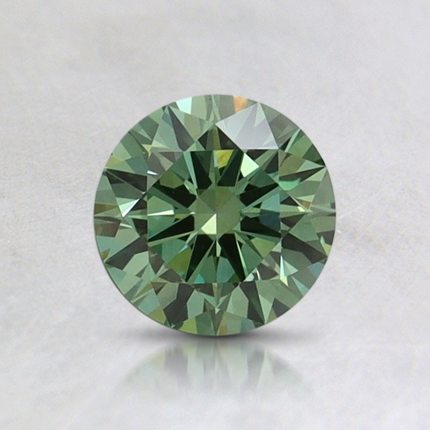 0.68 Ct. Fancy Vivid Pacific Green Round Lab Grown Diamond