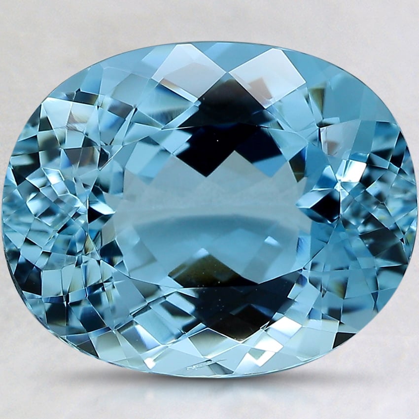 14.9x12mm Premium Oval Aquamarine