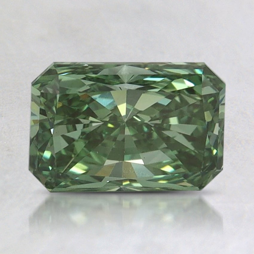 1.54 Ct. Fancy Vivid Pacific Green Radiant Lab Grown Diamond