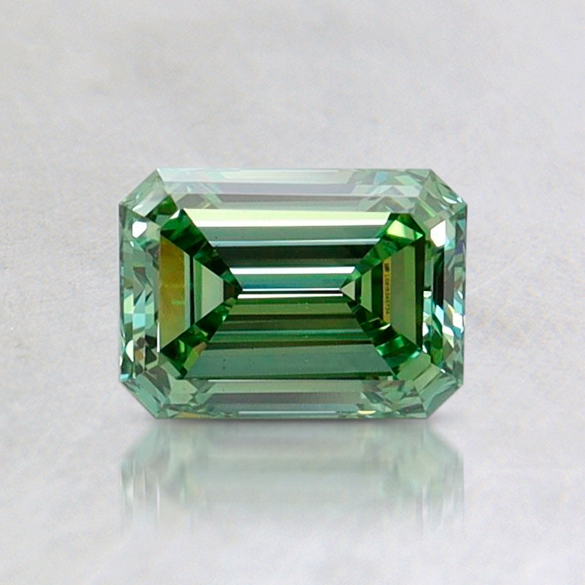 0.71 Ct. Fancy Intense Pacific Green Emerald Lab Grown Diamond