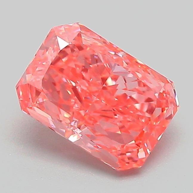 1.09 Ct. Fancy Vivid Pink Radiant Lab Grown Diamond