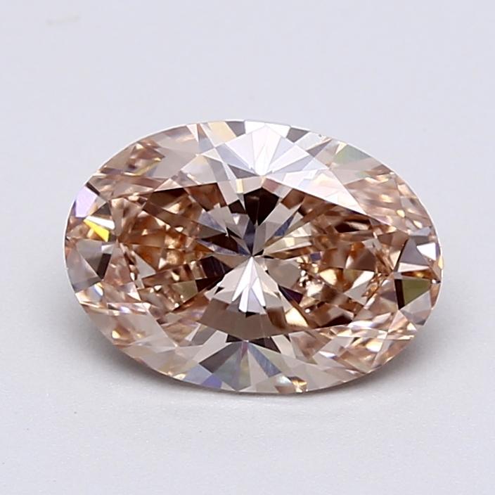 2.08 Ct. Fancy Intense Brownish Pink Oval Lab Grown Diamond