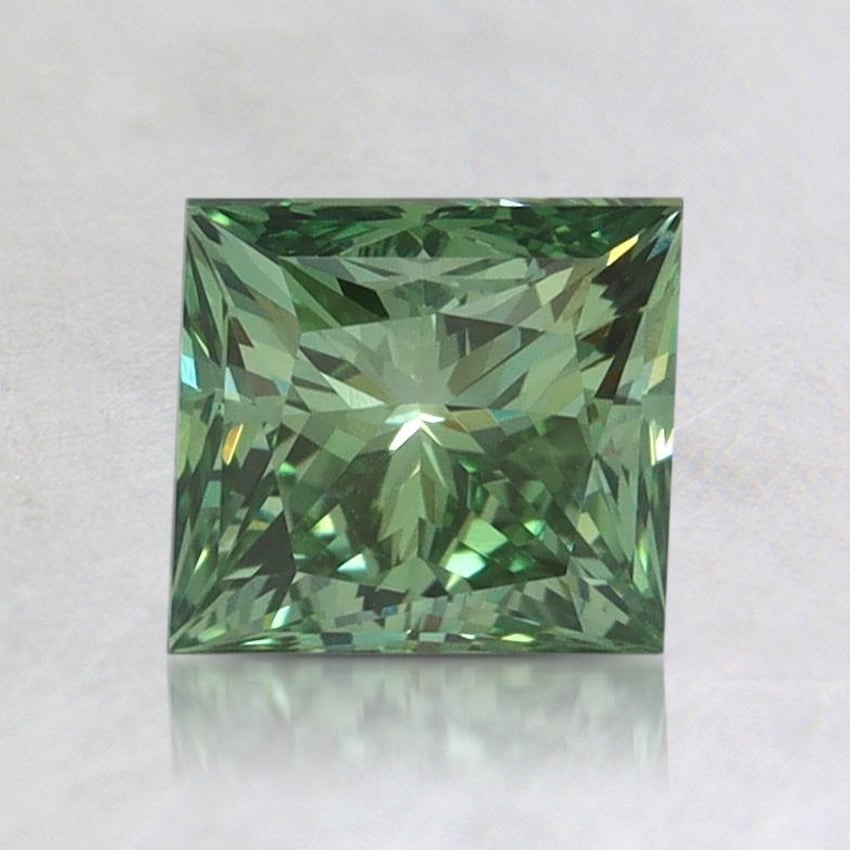 1.50 Ct. Fancy Vivid Pacific Green Princess Lab Grown Diamond