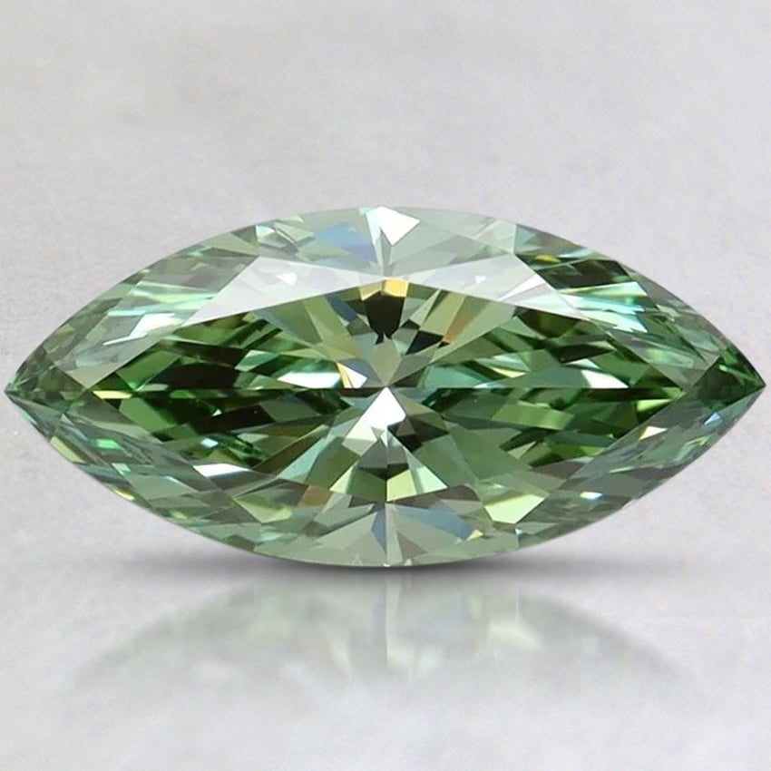 1.51 Ct. Fancy Vivid Pacific Green Marquise Lab Grown Diamond