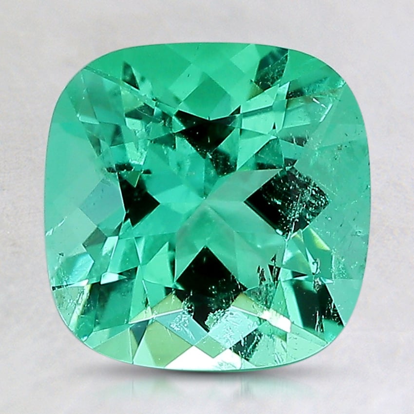 9mm Cushion Colombian Emerald