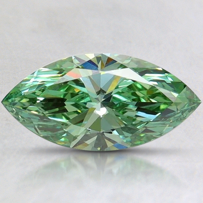 1.02 Ct. Fancy Vivid Pacific Green Marquise Lab Grown Diamond