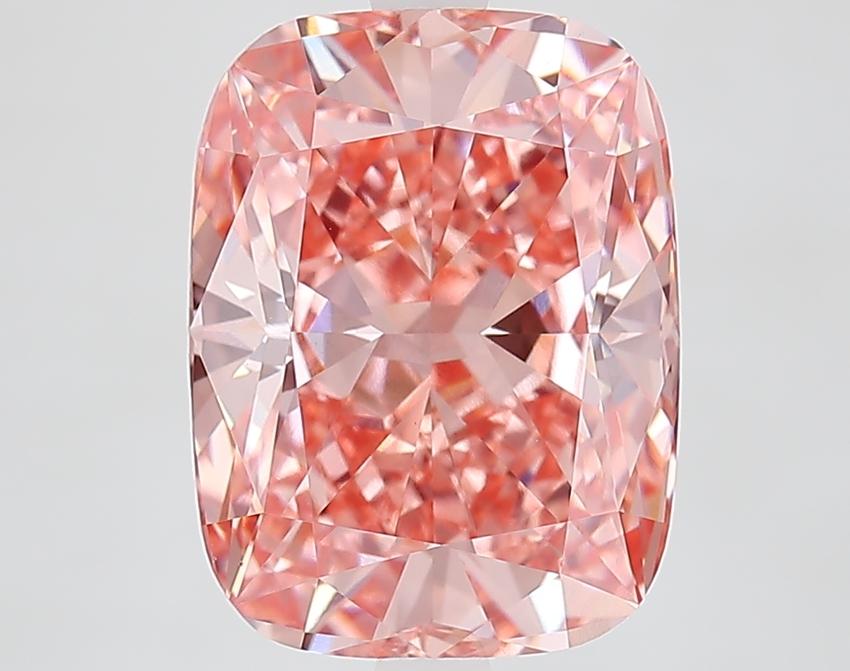 5.10 Ct. Fancy Vivid Pink Cushion Lab Grown Diamond