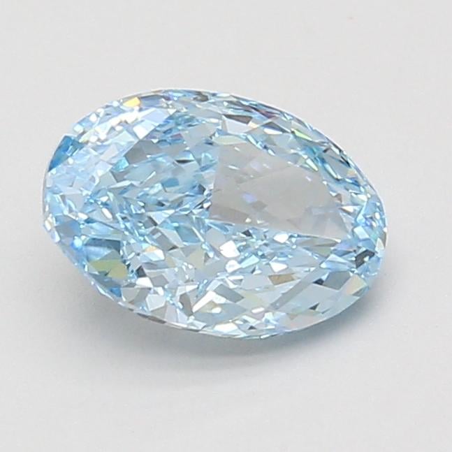 1.59 Ct. Fancy Vivid Blue Oval Lab Grown Diamond