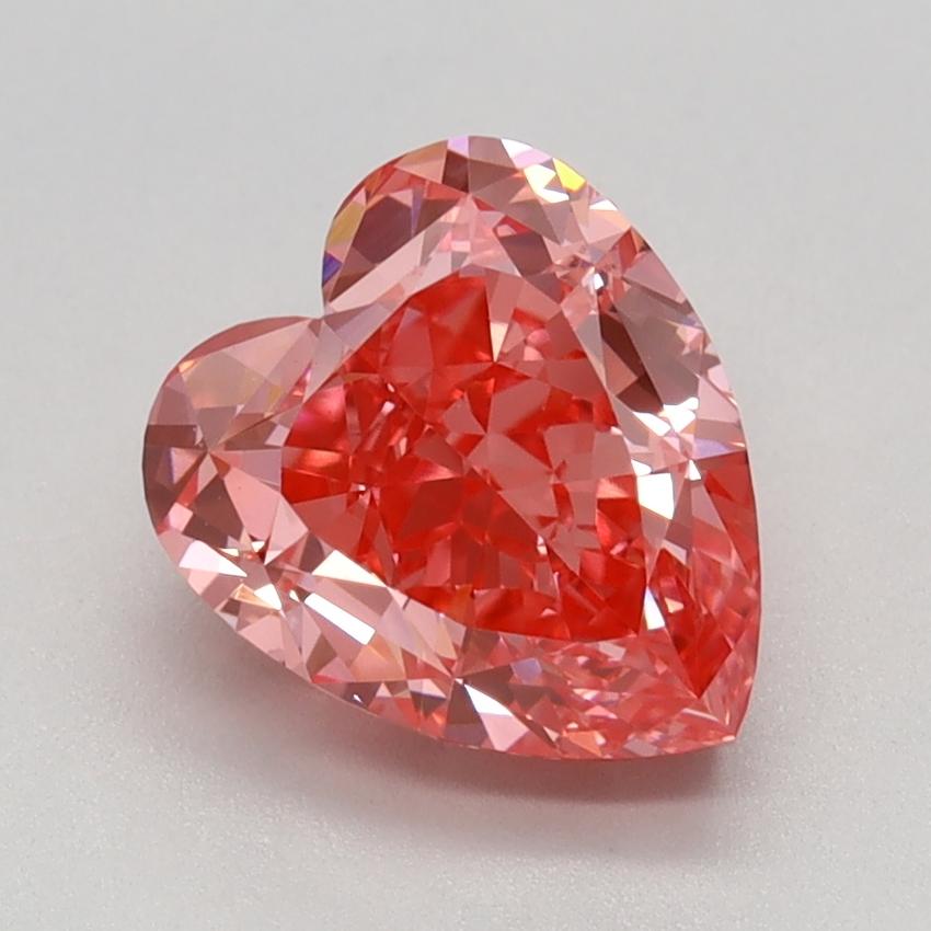 2.12 Ct. Fancy Vivid  Pink Heart Lab Grown Diamond