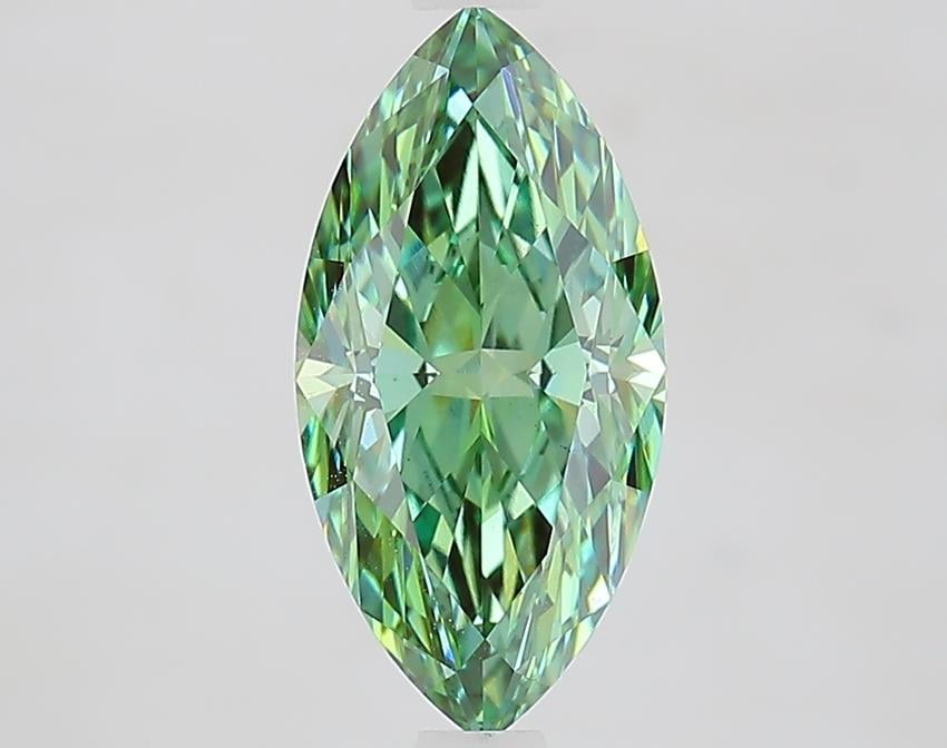 1.85 Ct. Fancy Vivid Green Marquise Lab Grown Diamond