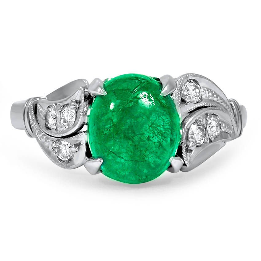 Retro Emerald Vintage Ring Kanesha Brilliant Earth