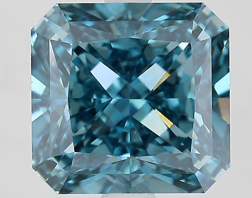 3.63 Ct. Fancy Vivid Blue Radiant Lab Grown Diamond