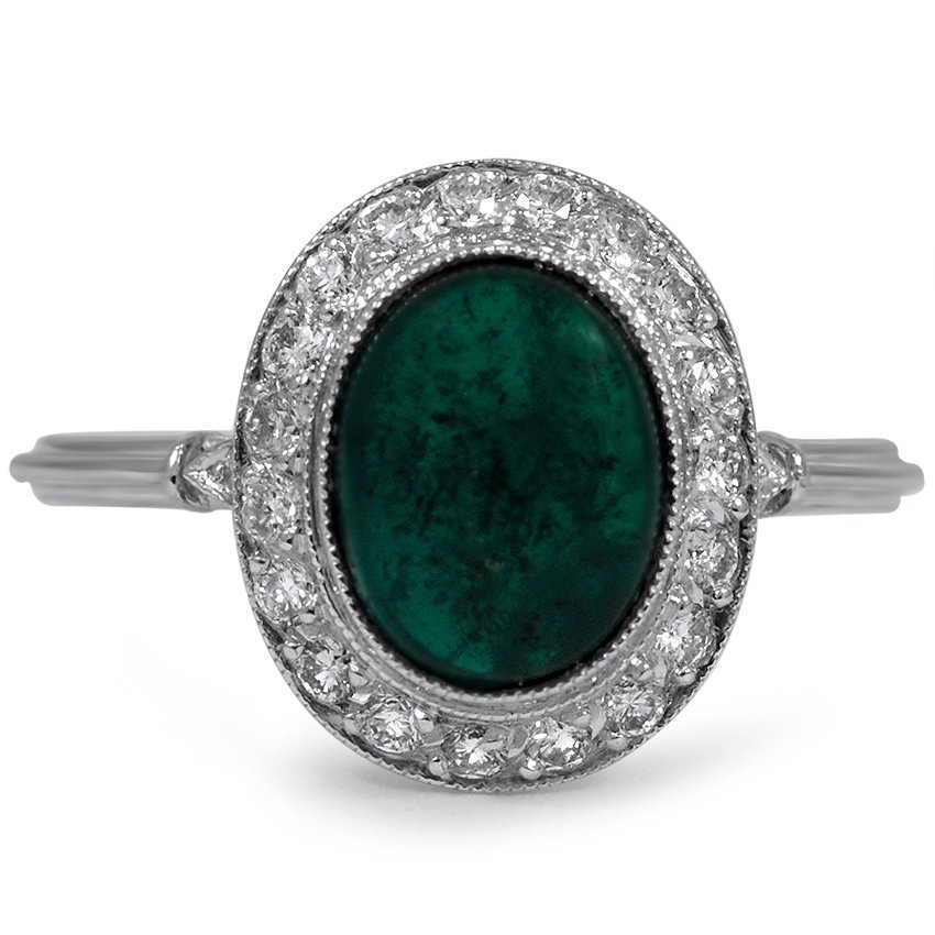 Modern Emerald Vintage Ring Amiens Brilliant Earth
